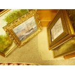 Parcel of paintings and prints including maritime and quantity of frames etc