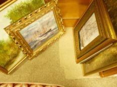 Parcel of paintings and prints including maritime and quantity of frames etc