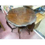 Mahogany occasional table with under shelf