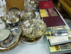 Good selection of EP tableware and cutlery