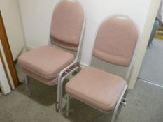 Parcel of forty stackable and linkable chairs