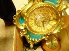 Box of assorted decorative and other clocks