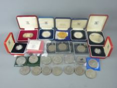 A ROYAL MINT COLLECTION OF PROOF & COMMEMORATIVE COINS to include four Churchill, one Charles &