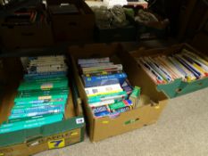 Large quantity in three boxes of good travel guide books, maps etc