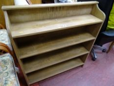 Light wood open bookcase