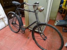 Vintage bicycle with Dunlop sprung saddle