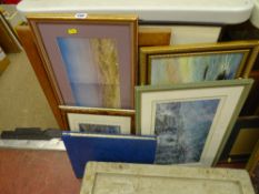 Parcel of mixed paintings, prints etc