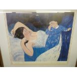 CLAUDIA WILLIAMS coloured limited edition (186/200) print - mother and child, signed and entitled '