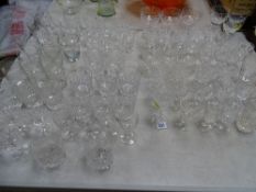 Very large quantity of quality drinking glassware including heavy tumblers etc