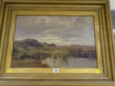 ALBERT HARTLAND oil on canvas - marshland scene
