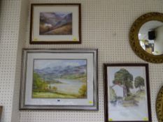 Parcel of paintings and prints including Snowdonia Railway etc