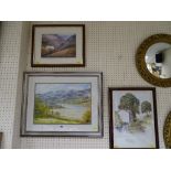 Parcel of paintings and prints including Snowdonia Railway etc