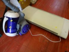 Tesco cylinder vacuum cleaner and a Creda electric radiator wall panel E/T