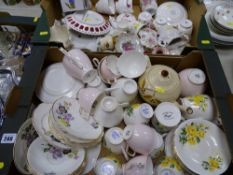 Two boxes of mixed porcelain