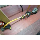 Ryobi electric start petrol strimmer with charger E/T
