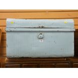 Vintage tin painted trunk