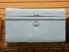 Vintage tin painted trunk