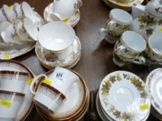 Parcel of teaware in various patterns