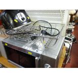 Logik silver finish microwave oven, Glenn electric heater, toaster and rack etc E/T