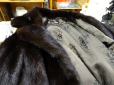 Quantity of fur stoles and a coat