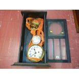 Vintage wooden wall hanging clock (for restoration)