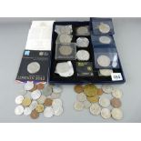Assortment of collectable crowns and vintage world coinage