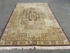 Tassel ended fine quality multi-coloured rug