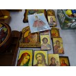 Collection of mainly religious plaques