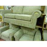 Excellent beige waffle texture Marks & Spencer three piece lounge suite