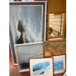 Parcel of good sized paintings and prints