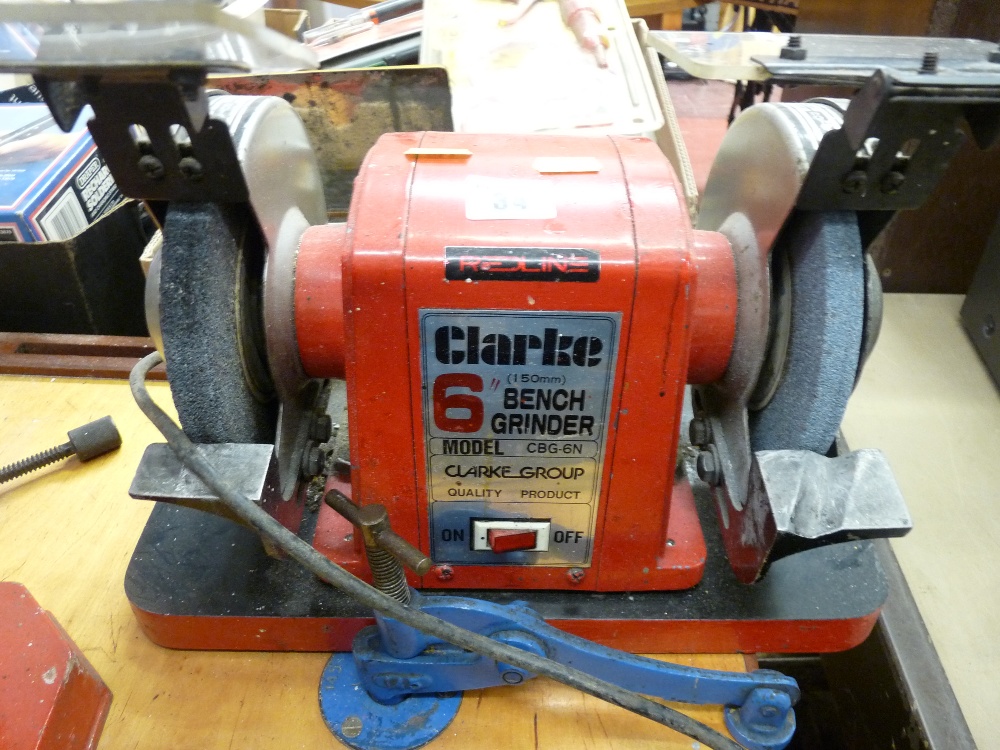 Clarke 6 ins bench grinder, model no. GBG-6N E/T