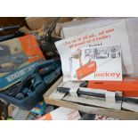 Jockey manual winch with cable in box and a Black & Decker KA292K power file in case E/T