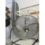 Bionair chrome electric fan and a Tesco tower fan, Glenn heater etc E/T