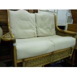 Two seater conservatory settee and a matching chair