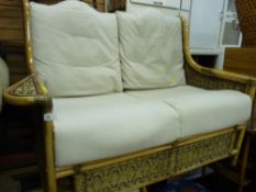 Two seater conservatory settee and a matching chair
