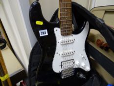 Encore electric guitar with soft case