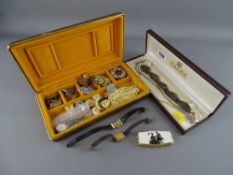 Quantity of jewellery contained within two boxes including an eighteen carat gold cased lady's