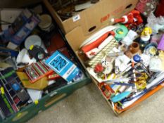 Two boxes of miscellaneous items, office stationery etc