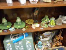 Parcel of frog related ornaments etc