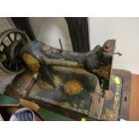 Old hand driven Jones sewing machine
