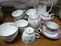 Parcel of Paragon 'Moss Rose', Wedgwood 'Kutani Crane' and similar other teaware