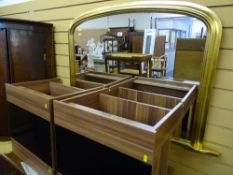 Overmantel mirror and two modern occasional tables