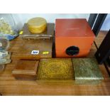 Collection of decorative wooden boxes