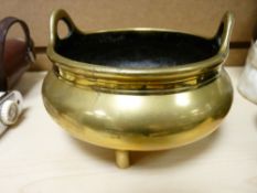 Oriental brass censer approximately 10 cms diameter