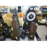 Collection of slate and rocking climbing figure ornaments etc