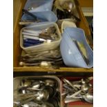 Large quantity of EP and stainless steel and cutlery etc