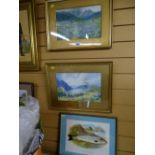 J MAC-WHIRTER RA pair of gilt framed prints - titled 'June in the Tyrol' and 'Midst Mountain and