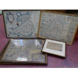 Parcel of maps of Wales, Caernarfon and Surrey