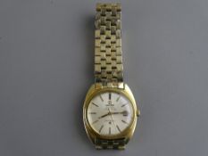 Gent's Omega Constellation gold plated and stainless steel wristwatch