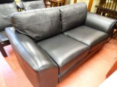 Modern stylish black three seater couch